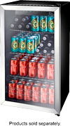 Insignia™ - 115-Can Beverage Cooler - Stainless steel