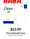 $13.99
Dove Original Bar Soap
Select 12ct Varieties