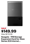 Seagate - 1TB Storage Expansion Card for Xbox Series X|S Internal NVMe SSD - Black