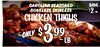 SAVE CAROLINA SEASONED BONELESS SKINLESS $ 2-lb CHICKEN THIGHS ONLY 399 $ -LB