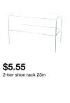 2-tier shoe rack 23in