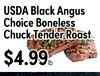 USDA Black Angus Choice Boneless Chuck Tender Roast-