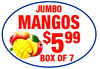 JUMBO MANGOS $5 99 BOX OF 7