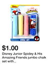 Disney Junior Spidey & His Amazing Friends jumbo chalk set with holder 4-piece