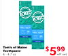 Tom's of Maine Toothpaste