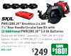 PWR CORE 20™ Brushless 2 x 20V
7¼" Rear Handle Circular Saw Kit with
(2) Additional PWRCORE 20™ 5.0 Ah Batteries
Packed with 40V POWER – powered by (2) PWR CORE 20™ 5.0 Ah
batteries. Includes: (4) PWRCORE 20™ 5.0 Ah batteries, dual port
charger and 71/4"