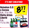 Heineken 0.0 o Corona 6 pk., 12 oz. btls. Stella Artois Liberté 6 pk., 11.2 oz. btls.