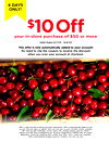 $10 off $50 purchase