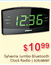 12:36 SYLVANIA Sylvania Jumbo Bluetooth Clock Radio | SCR1989BT