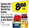 Cayman Jack Margarita or Smirnoff Ice Coolers