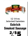 12-14 oz. Selected Varieties Eckrich Smoked Sausage 2/$5