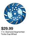 7 in. Diamond Segmented Turbo Cup Wheel