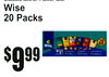 Classic Mix or Flavor Mix
Wise20 Packs
9$99