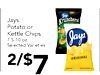 Jays Potato or Kettle Chips 7.5-10 oz. Selected Varieties ORIGINAL - - - -