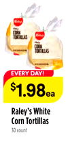 Raley's White Corn Tortillas