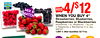 Strawberries, Blueberries, Raspberries or Blackberries