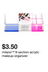 milano™ 9-section acrylic makeup organizer