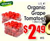 ORGANIC U.S. #1 Organic Grape Tomatoes 1 Plnt Cont. IS249 ea.