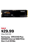 Samsung - 970 EVO Plus 500GB Internal SSD PCIe Gen 3 x4 NVMe