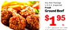 Any Size Package U.S.D.A. Inspected Fresh Ground Beef T$ 95 lb. U.S.D.A. inspeccionado came molida de in maute de