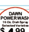 DAWN POWERWASH 16 Oz. Dish Spray aa