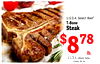 U.S.D.A. Select Beef T-Bone Steak $ 8 78 lb. U.S.D.A. selecto bistec t-bone de for