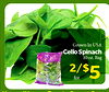 Grown In USA Cello Spinach 10 oz. Bag 2/$5 for
