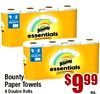 4-8 DOUBLES Bounty essentials - - - 4-8 DOUBLES Bounty essentials Bounty - - - - - - - Paper Towels 4 Double Rolls s999 ea.