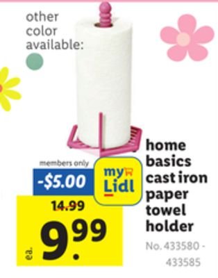 home basics cast iron paper towel holder