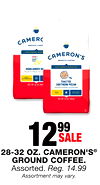 28-32 OZ. CAMERON'S® GROUND COFFEE