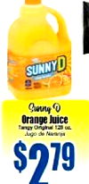 SUNNYD Orange Juice Tangy Original 128 or Jugo de Namaja