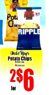 Pota a RIPPLE Unde Ray's Potato Chips 8-8.5 oz.