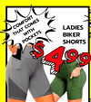 RT
MES
MFO
O
AT C
WITH
KETS
C
O
P
O
C
TH
LADIES
BIKER
SHORTS