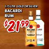1.75 LTR. GOLD OR SILVER BACARDI RUM BACARDI