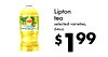 Lipton tea Lipton selected varieties, DIET GREEN TEA CITRUS 64oz. $199