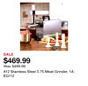 #12 Stainless Steel 0.75 Meat Grinder, 1A-EG112