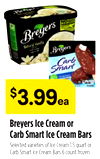 Breyers Ice Cream or Carb Smart lce Cream Bars