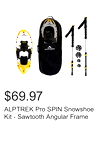 ALPTREK Pro SPIN Snowshoe Kit - Sawtooth Angular Frame