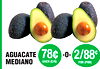 AGUACATE
MEDIANO
78¢
EACH (C/U)
-O-
2/88¢
FOR (POR)