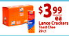Lance ance Toas! Toast - Chee $ $3 99 - ea Toast Peanut I Lance Butter Lance Crackers Toast Chee 20 ct