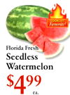 Florida Fresh Seedless Watermelon $499 ea.
