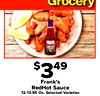 Grocery $349 Frank's RedHot Sauce 12-13.95 Oz. Selected Varieties