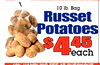 10 lb. Bag Russet Potatoes FFF AT