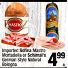 Sofi na Mastro Mortadella or Schimal's German Style Natural Bologna