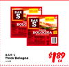 NEW - LOCK - BAR S BAR TKI BOLC S - - - 12 BOLOGNA BAR $ Thick Bologna