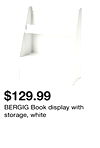 BERGIG Book display with storage, white