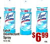 100 100 OVER OVER KILLS 100 OVER Lysol® Lysol® Lysol - - - Disinfectant Disinfectant Disinfectant Spray Spray Spray Lysol Disinfectant Spray 12.5 Oz. ea. 669s