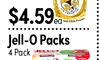 Jell-0 Packs 4 Pack