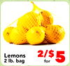 Lemons 2/$5 for 2 lb. bag