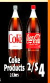Coke Coca-Cola - - 1 of ! Coke Products 2 2/$4 Liters